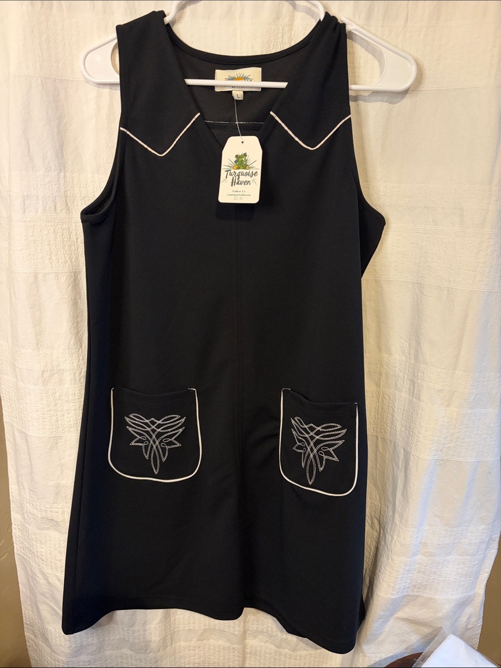 NWT turquoise haven blk dress